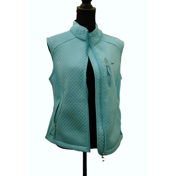 Nike Jackets & Blazers - Nike women's running vest fit therma turquoise teal size L